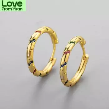 Круглые серьги-кольца из стерлингового серебра 925 пробы для женщин, очаровательные серьги с фианитами, украшения для свадебной вечеринки