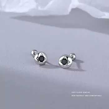 Круглые серьги Niche в форме четырехконечной звезды для женщин, модный и индивидуальный дизайн, высококачественные серьги