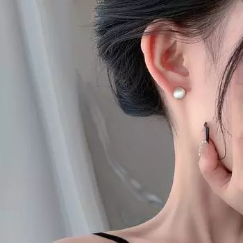 Круглые серьги с матовой отделкой, геометрический дизайн, серьги в холодном стиле, универсальный новый стиль