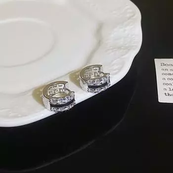 Круглые серьги с супер сверкающим цирконом, новые модные и стильные геометрические серьги для женщин