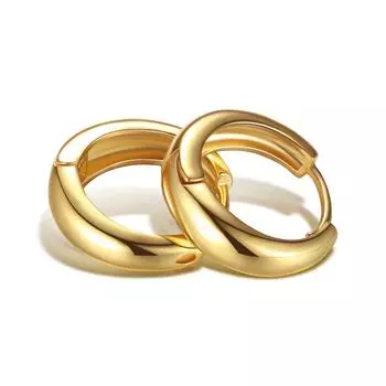 Круглые серьги Серьги Любители серег Медные серьги для мужчин и женщин. золотистый