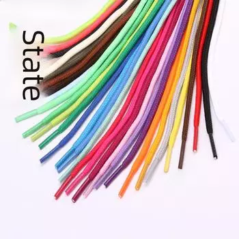 Круглые шнурки Seventh Model 5 мм, 16 шпинделей, 37 цветов — повседневные и для бега 0.5m красный/оранжевый