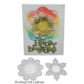 Круглые штампы для резки цветов, металлический трафарет, сделай сам, скрапбукинг, альбом, бумажная карта, тиснение, ремесло, художественная высечка, лепесток растения