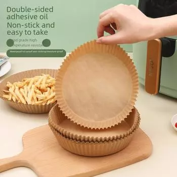 Круглые силиконовые бумажные тарелки, впитывающие масло, для фритюрницы и выпечки