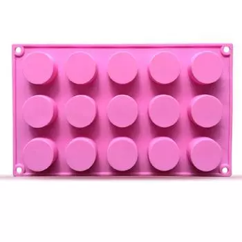 Круглые силиконовые инструменты для выпечки тортов из помадки, конфетное желе, формы для самостоятельного изготовления, принадлежности для мыла ручной работы, 15-гнездные
