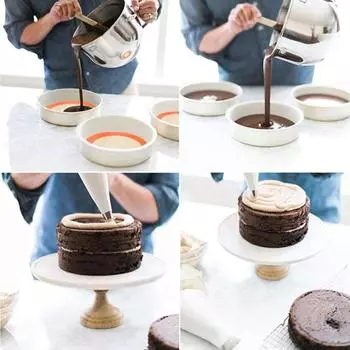 Круглые силиконовые коврики для выпечки, устойчивые к высоким температурам, с антипригарным покрытием, многоразовая аэрогриль, двусторонняя 20cm/8inch