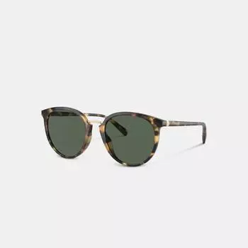 Круглые солнцезащитные очки COACH Hangtag CR646 Tokyo Tortoise