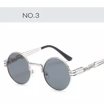 Круглые солнцезащитные очки для мужчин и женщин в стиле панк, винтажные солнцезащитные очки, дизайнерские модные очки с зеркальными линзами, высокое качество Oculo UV400