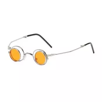 Круглые солнцезащитные очки с откидной оправой, маленькие круглые поляризованные очки для мужчин и женщин, ретро-панк, солнцезащитные очки UV400 для вечеринки в стиле рейв