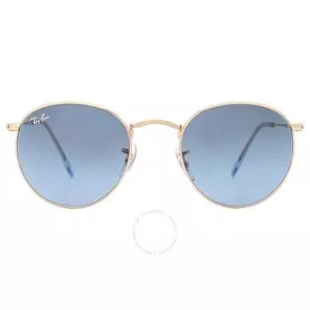 Круглые солнцезащитные очки унисекс Ray Ban с металлическим синим градиентом RB3447 001 3M 50