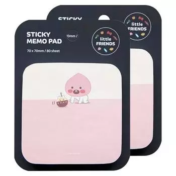 Круглые стикеры Kakao Friends Little Friends, маленький персик, 2 штуки, лучший персонаж Кореи