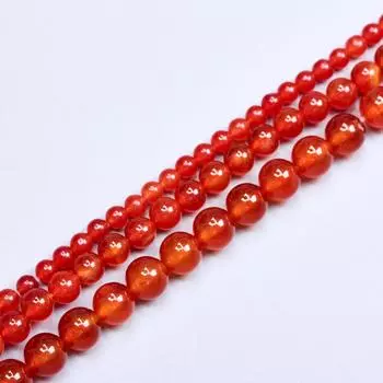 Круглые свободные бусины из натурального камня, красный сердолик, агат, 60/50/40 шт., браслеты 4/6/8 мм для изготовления ювелирных изделий своими руками 4mm красный