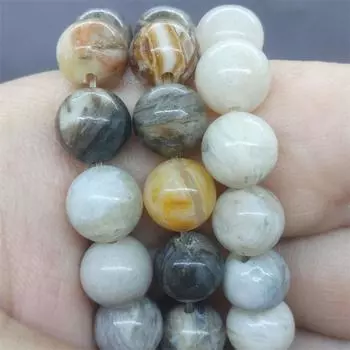 Круглые свободные бусины-разделители из агата для изготовления ювелирных изделий своими руками браслет с подвесками 6/8/10 мм 6mm-30pcs