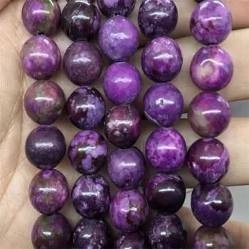 Круглые свободные бусины-разделители из чароита для изготовления ювелирных изделий своими руками браслет с подвесками 6/8/10 мм 6mm-30pcs