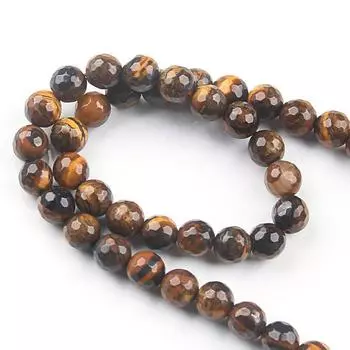 Круглые свободные граненые бусины из тигрового глаза для изготовления ювелирных изделий своими руками браслет с подвесками 6/8/10 мм 4mm-40pcs