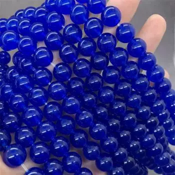 Круглые свободные каменные бусины-разделители из халцедона для изготовления ювелирных изделий своими руками браслет с подвесками 6/8/10 мм 6mm-30pcs