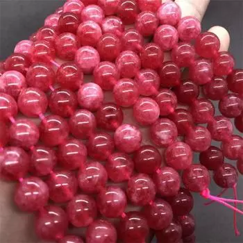 Круглые свободные камни Аргентина родохрозит разделительные бусины для изготовления ювелирных изделий своими руками браслет с подвесками 6/8/10 мм 6mm-30pcs