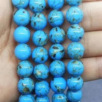 Круглые свободные золотые нити ракушки каменные разделительные бусины для изготовления ювелирных изделий своими руками браслет с подвесками 6/8/10 мм 6mm-30pcs