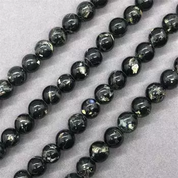 Круглые свободные золотые нити ракушки каменные разделительные бусины для изготовления ювелирных изделий своими руками браслет с подвесками 6/8/10 мм 6mm-30pcs