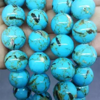 Круглые свободные золотые нити ракушки каменные разделительные бусины для изготовления ювелирных изделий своими руками браслет с подвесками 6/8/10 мм 6mm-30pcs