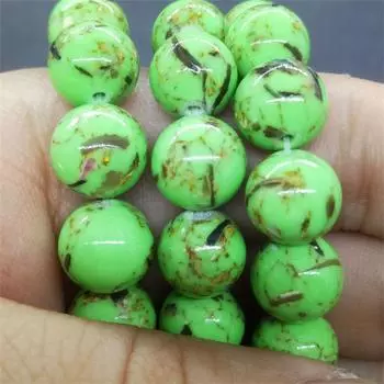 Круглые свободные золотые нити ракушки каменные разделительные бусины для изготовления ювелирных изделий своими руками браслет с подвесками 6/8/10 мм 6mm-30pcs