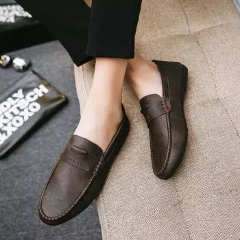 Круглые туфли для общения для мужчин весна-осень туфли мужские кожаные повседневные джентльменские официальный стиль костюм новый деловой вечерний 39