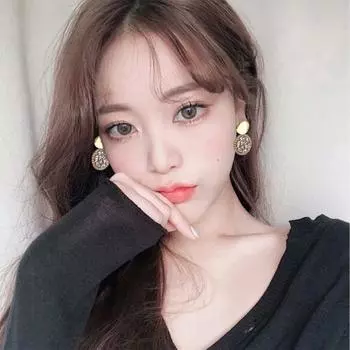 Круглые высококачественные новые элегантные круглые серьги женские ювелирные изделия серьги-гвоздики из серебра 925 пробы золотой