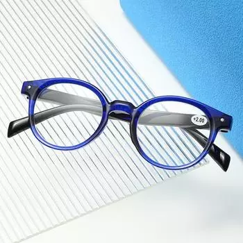 Круглые высококачественные ретро очки для чтения Цветные очки для чтения Высококачественные очки для чтения 100 красный