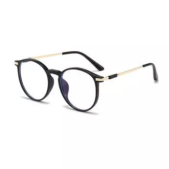Круглые женские ретро большие сверхлегкие удобные очки для чтения от +0,75 до +4 +0.75 чёрный