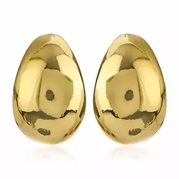 Круглые женские серьги-гвоздики Estele с позолотой 24 карата