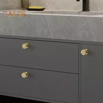 Круглые золотые ручки с одним отверстием для ящика шкафа, алюминиевая фурнитура для мебели, ручка для шкафа, туалетного столика, двери шкафа 3