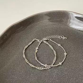 Круглый браслет из бамбука с двумя слоями обмотки, женский простой нишевый индивидуальный модный уникальный темперамент универсальный браслет ювелирные изделия