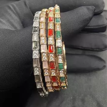 Круглый браслет из ракушек змеиной кости для матери, легкий, роскошный, модный, высококачественный, мужской и женский браслет с темпераментом 19CM