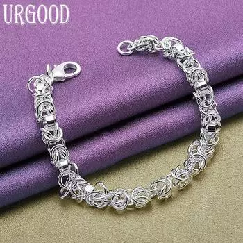 Круглый браслет из стерлингового серебра 925 пробы с несколькими крестами и цепочками, свадебные модные украшения 20cm