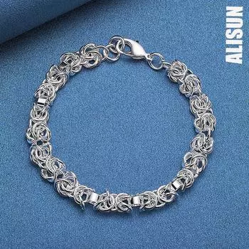 Круглый браслет из стерлингового серебра 925 пробы с несколькими крестиками, модные свадебные украшения 20CM