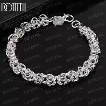 Круглый браслет из стерлингового серебра 925 пробы с несколькими крестиками, модные свадебные украшения 20CM