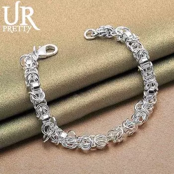 Круглый браслет из стерлингового серебра 925 пробы с несколькими крестиками, модные свадебные украшения 20CM