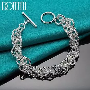 Круглый браслет Серебряные красивые украшения 20cm