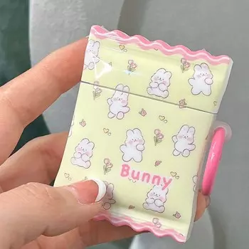 Круглый брелок с милым карамельным цветком и волнистым кроликом, беспроводной Bluetooth-бокс для зарядки наушников для Apple Airpod Pro 2 2nd1 3, чехол For Airpods Pro