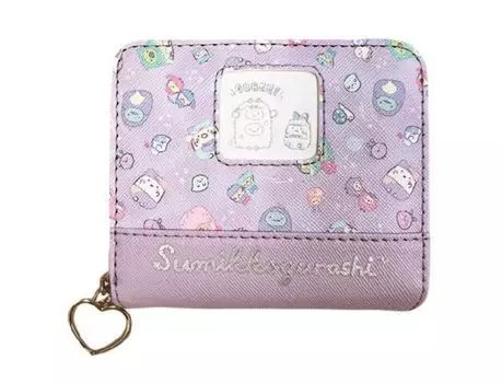 Круглый бумажник Sun Art Sumikko Gurashi из синтетической кожи, фиолетовый, 1631 [SG PUR]