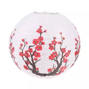 Круглый бумажный фонарь с цветком сливы 35 см, абажур в китайском восточном стиле, светильник