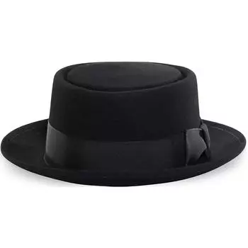 Круглый цилиндр, мужской цилиндр, шерстяная шляпа, женская шляпа, парная шляпа, маленькая шляпа с закругленными краями для выступления на сцене французского джаза One Size чёрный