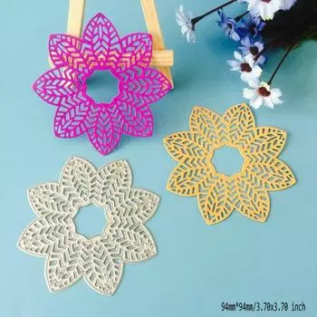 Круглый цветок трафарет металлический трафарет DIY Скрапбукинг альбом карты тиснение ремесло искусство лепесток рамка