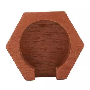 Круглый держатель бумажного фильтра для кофе, полированная поверхность, ящик для хранения бумажных фильтров для кофе из цельного дерева