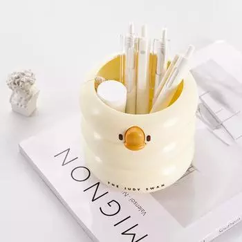 Круглый держатель для ручек большой емкости контейнер для хранения ручек карандашей кистей коробка белый