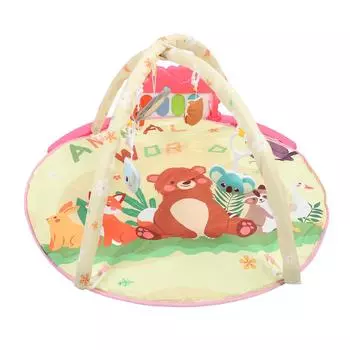 Круглый детский игровой коврик для гимнастики Tummy Time Mat Toy Baby Play Piano Gym Mat Music Fitness Rack Early