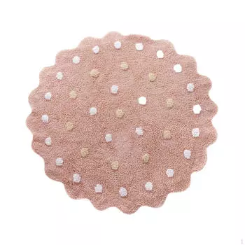 Круглый детский коврик для игр, мягкий игровой коврик для дошкольного класса розовый