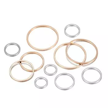 Круглый диаметр 8-40 мм, обручи, провода для сережек, разъемы, закрытые кольца для DIY, кулон, принадлежности для изготовления ювелирных изделий, аксессуары 15mm x 50pcs
