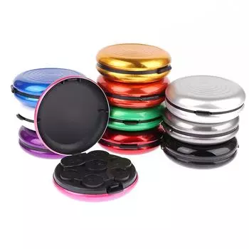 Круглый диспенсер для монет в долларах США/евро, кошелек для монет, держатель для кошелька, ящик для хранения серебряный