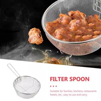 Круглый дисплей стальной проволоки жарочной корзины из нержавеющей стали со съемной ручкой 20*20cm